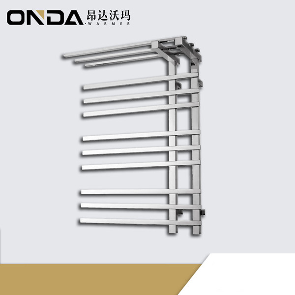 ONDAWARMER 9DZ Item square tube 304 stainless steel bathroom electric towel rack CE SGS SAA ROSH certification ladder Heated towel rails