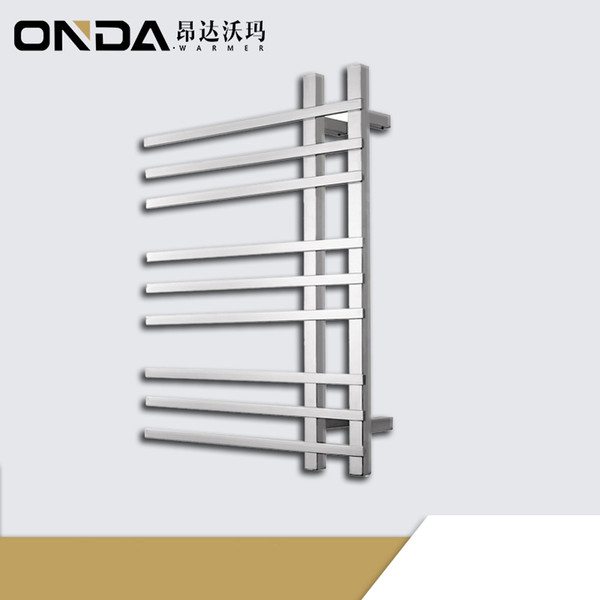 ONDAWARMER 9DS Item square tube 304 stainless steel bathroom electric towel rack CE SGS SAA ROSH certification ladder Heated towel rails