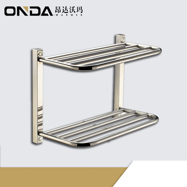 ONDA.WARMER double shelf stainless steel 304 electric heated towel rail bathroom wall mounted towel warmer