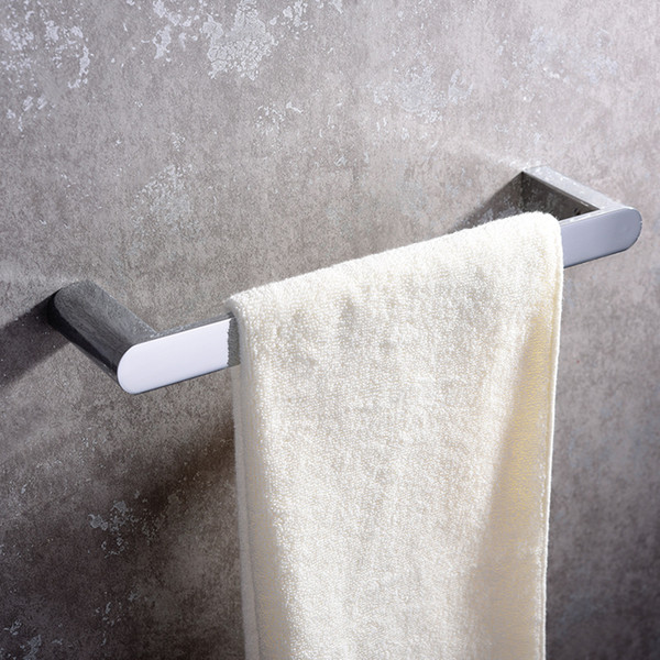 Brass Towel Bar Single Towel Rack Bathroom Chrome Wall Mounted Towel Holder 30cm Polished Bathroom Accessories Square Bath