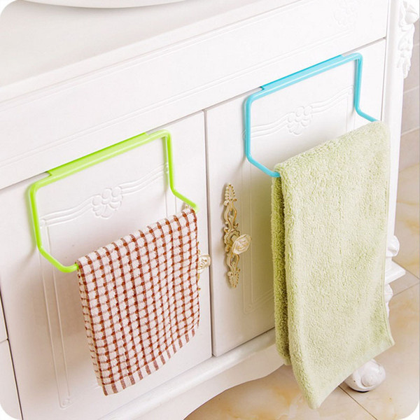 Over Door Tea Towel Rack Bar Hanging Holder Rail Organizer Bathroom Kitchen Cabinet Cupboard Hanger Shelf HH-H06