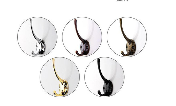 Wholesale 18 Designs Brief Alloy Robe Hooks Bags Organizer Bathroom Accessories Home Decor Art and Craft Household Supplies dc105