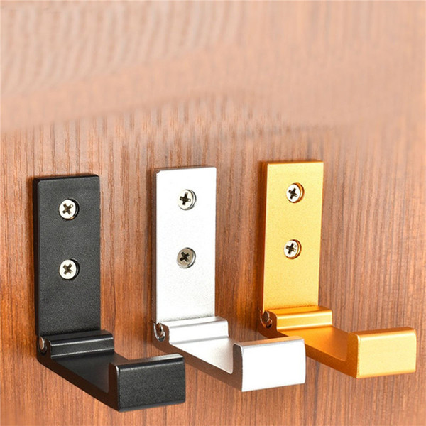 Foldable Space Aluminum Wall Coat Hooks Robe Towel Wall Hook Bedroom Bathroom Clothes Key Hat Rack Bag Hanger Holder 6Pcs