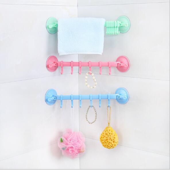 Strength Sucker Robe Hooks Bathroom Wall Plastic No Trace Nailing Free Originality Wall Hanging Bathroom Accessories