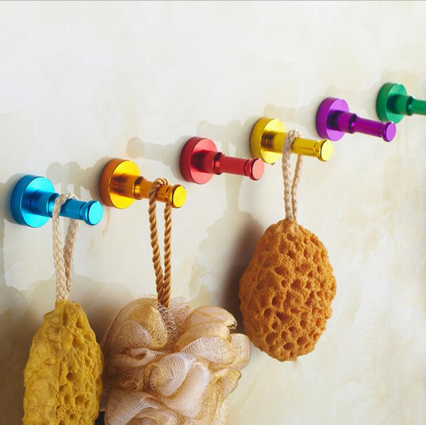 600Pc Colorful Clothes Rack Kitchen Door Cloth Coat Wall Hook Towel Robe Hook for Bathroom Accessory Hanger Candy Color