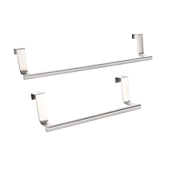 Stainless Steel Towel Bar Holder Kitchen Cabinet Cupboard Door Hanging Rack Storage Hook Accessories J2Y