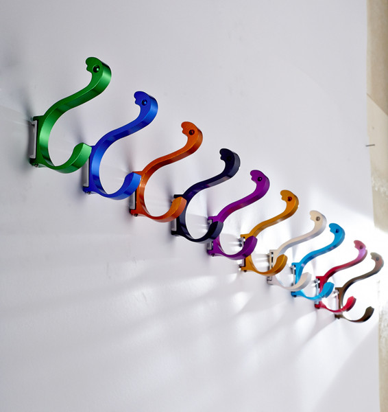 100pcs/lot Modern Aluminum Alloy Hooks Kitchen Door Rear Coat Wall Hooks For Clothes Bathroom Hardware Accessories