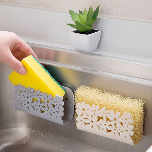 Dish Cloths Rack Suction Sponge Holder Clip Rag Storage Rack Kitchen Accessories Single Storage Holder Organizer dropship