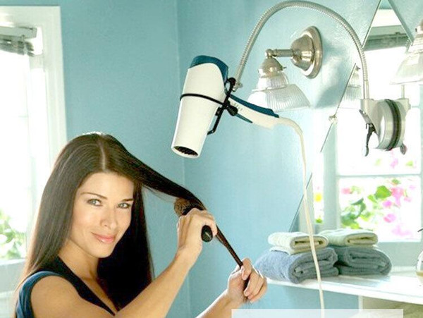 Creative home 360 rotating appliances sucker hair dryer racks Bathroom hair dryer storage lazy stent Hair dryer does not damage the wall