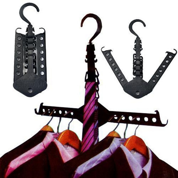 2016 hot sale 1 pcs Fashion Magic Clothes Multi Hanger Space Saving Folding Hook Rack Wardrobe Organizer