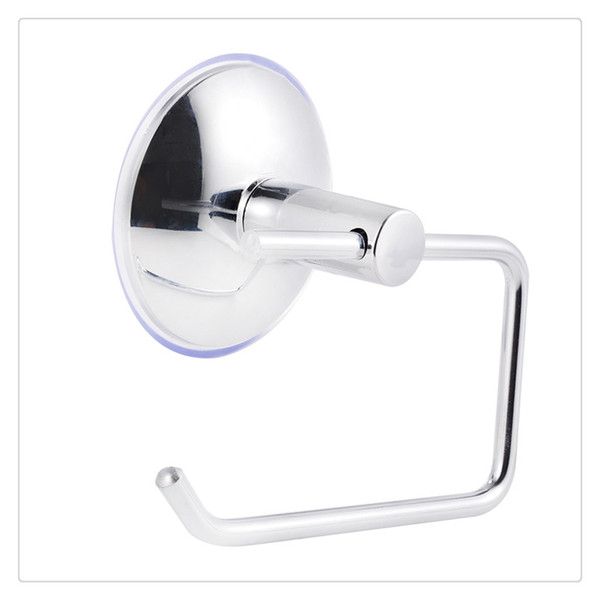 Bathroom Hardware Toilet Paper Holder Stainless Steel Wall Mount Vacuum Suction Cup Tissue Roll Hanger Bathroom Supplies