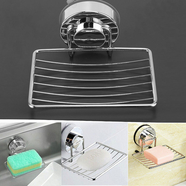 Household Strong Suction Cup kitchen sink Soap Dish Wall Holder Dish Bathroom