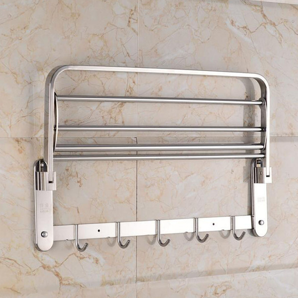 New Stainless steel folding Towel rack Towel rack Bathroom Bathroom Accessories racks Bathroom Hardware free shipping