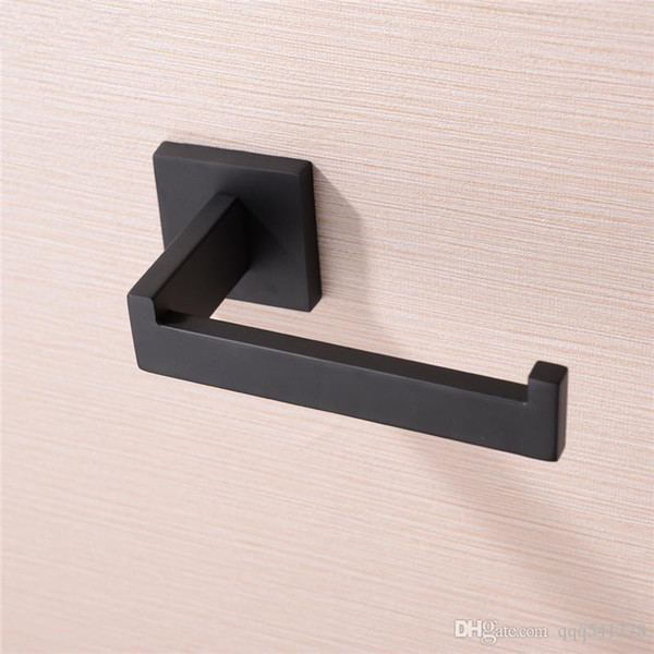 New Arrivals High Quality Matte Black Toilet Paper Holder Wall Mount Tissue Roll Hanger 304 Stainless Steel Bathroom Accessories