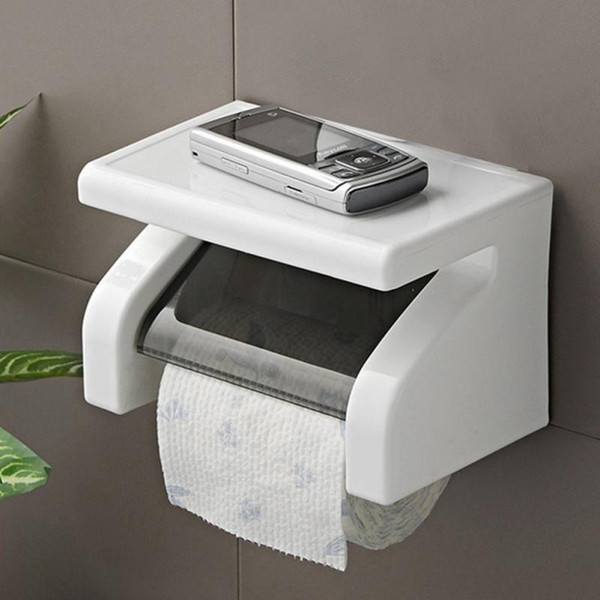 Durable Waterproof Toilet Paper Plastic Holder Tissue Holder Roll Paper Holder Box Bathroom Accessories Wall Mounted