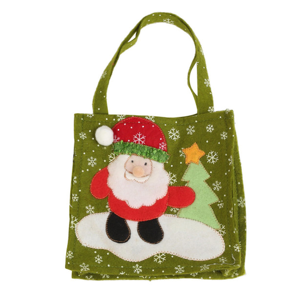 1pc Christmas Green Santa Red Snowman Decorative Gift Bag Candy Bags for Candy Stocking Filler Xmas Tree Decoration