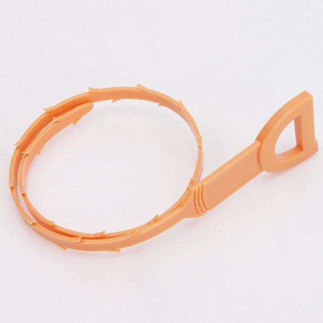 1pc/lot Useful Kitchen Tool Orange Plastic Drain Clogs Cleaner Sink Plumbing Cleaning Small Clean Hook DP870498