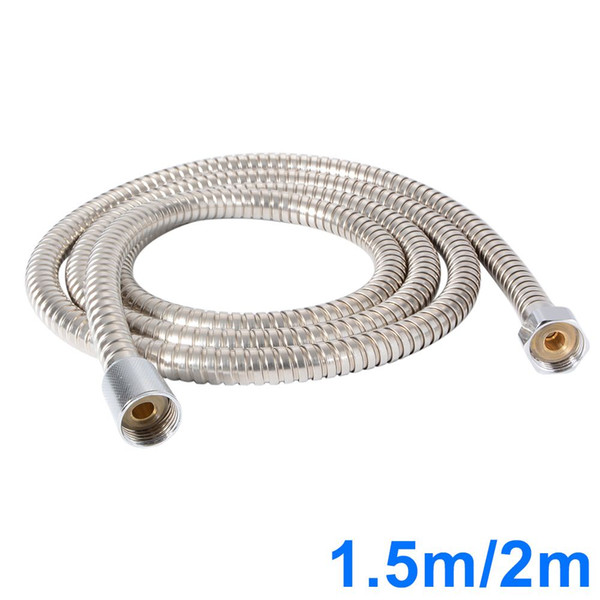 1.5m/2m Meter Chrome Shower Bath Hose Flexible Stainless Steel Replacement Pipe HS510/511