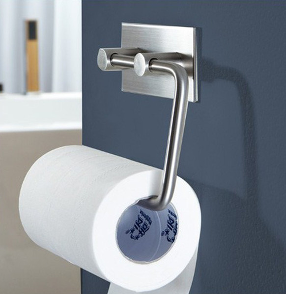 Stainless steel Toilet Paper Holders Tissue Roll Hanger Wall Mount Contemporary Style, Brushed Finish