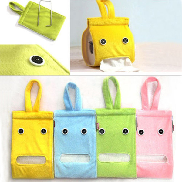 Free shipping Colorful Plush Cloth Tissue Box Case Holder Toilet Paper Home Furnishing Plush meal paper velvet toilet paper extraction