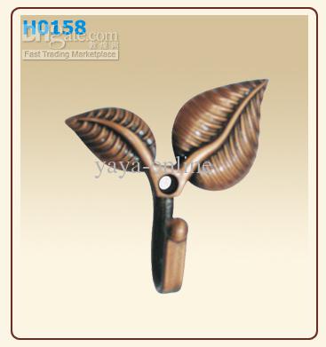 Two Leaves Door Hooks Bronze Hangers Coat and Hat Hook Curtain accessaries able mix order