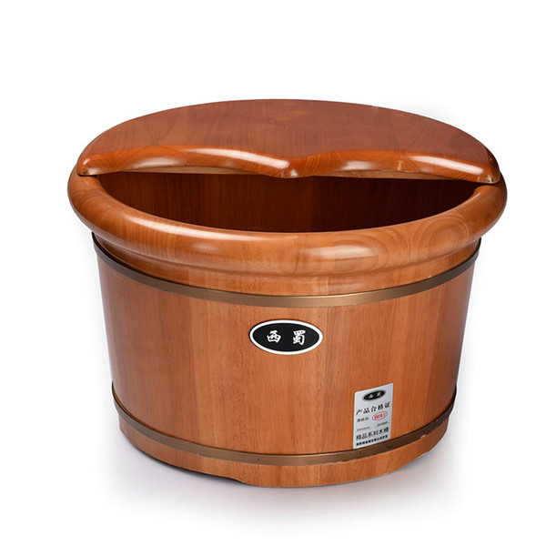 foot bath tub feet oak foot barrel with wooden feet cover 26CM foot bucket