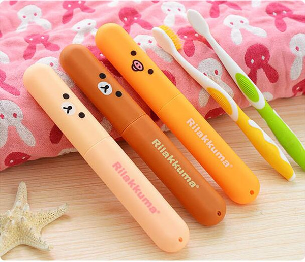 Lovely Logo Traveling Toothbrush Box BathRoom Accessories Toothbrush Case Holder Camping Portable Cover Travel Hiking Box