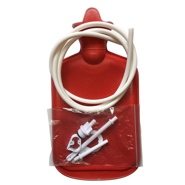 2000ml hot water bottle toiletsupplies syringe enema bag Douche Cleaner Enema Anal Vagina Cleaning Kit With Hot Water Bottle Douche Bag Pump