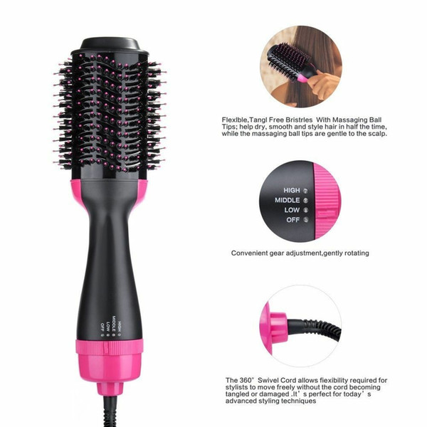 US/UK/EU/AU Plug 1000W Electric Professional Collection Salon One Step Hair Dryer And Volumizer Straightener Styler Hairdressing Tools