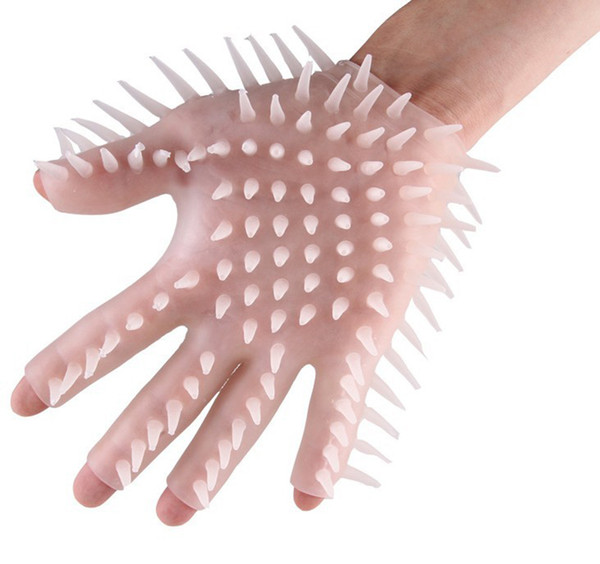 Silicone Teeth Gloves Shower Tool Soft Silicone Body Brush Glove Exfoliating Skin SPA Massage Scrubber Cleanser Shower Flirt Gloves