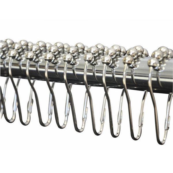 Shower Curtain Rings Hooks Stainless Steel Made for Bathroom Shower Rod Rustproof Polished Nickel Custom Packaging