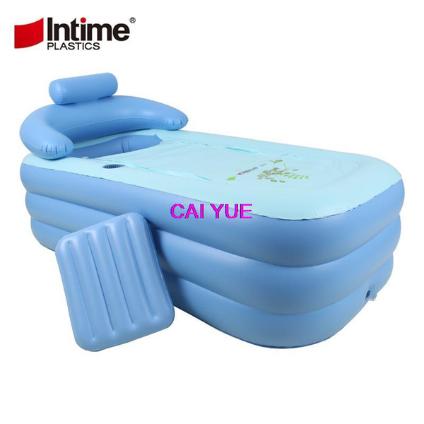 DHL Adult Spa PVC Folding portable plastic bath tub for adults Inflatable Bathtub size 160cm*84cm*64cm + Foot Air Pump Free Ship