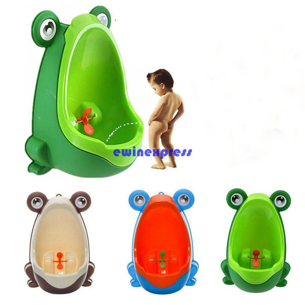 Kids PP Frog Children Stand Vertical Urinal Wall-Mounted Urine Potty Groove Kids Baby Boys Urinal New Promotion Wall-mounted Training Toilet