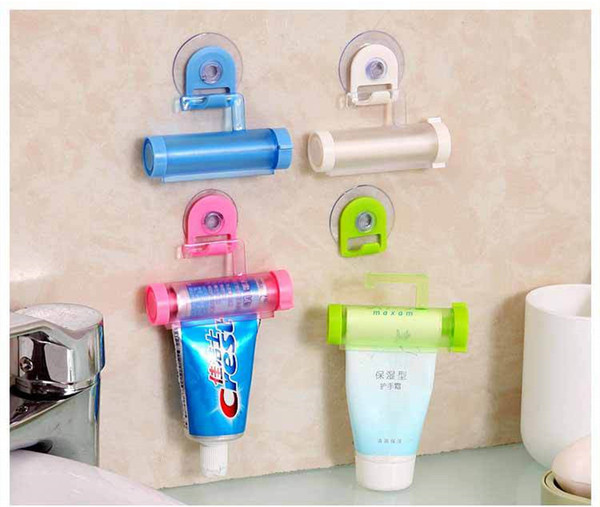 Rolling Squeezer Toothpaste Dispenser Tube Sucker Holder Dental Cream Bathroom Accessories Manual Syringe Gun Dispenser WS-36