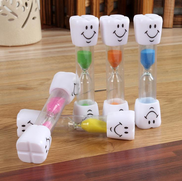 Sand Clock 3 Minutes Smiling Face The Hourglass Decorative Household Kids Toothbrush Timer Sand Clock Gifts Ornaments Christmas SN1623