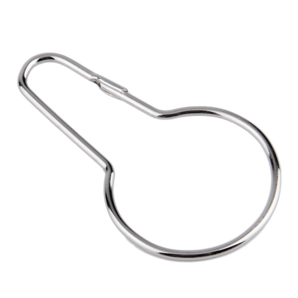 wholesale Chrome Plated Shower Bath Bathroom Curtain Rings Clip Easy Glide Hooks Polished Chrome Finish Free Shipping