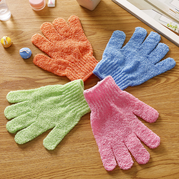 DHL Exfoliating Bath Glove Five fingers Bath bathroom accessories nylon bath gloves Bathing supplies products