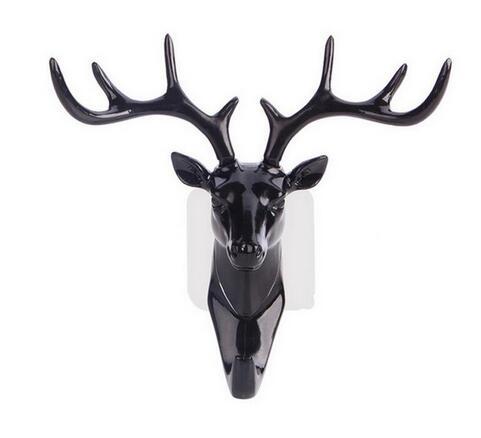 ORGANBOO Creative American hook deer head modeling wall decoration hanger suction cup living room bedroom coat key hooks