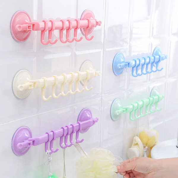 Bathroom Hooks Suction Cup Hanger Mutifunction Vacuum Rack Kitchen Wall Sucking Hanger