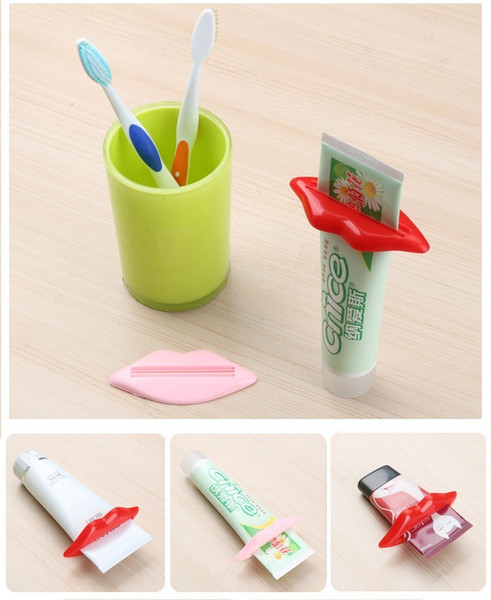 Sexy Hot Lip Kiss Bathroom Tube Dispenser Toothpaste Cream Squeezer Home Tube Rolling Holder Squeezer WA1456