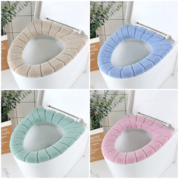 4 Colors Toilet Covers Warm Comfortable Coral Toilet Seat Cover Qualified Bath Mats Cover Bathroom Toilet Mat