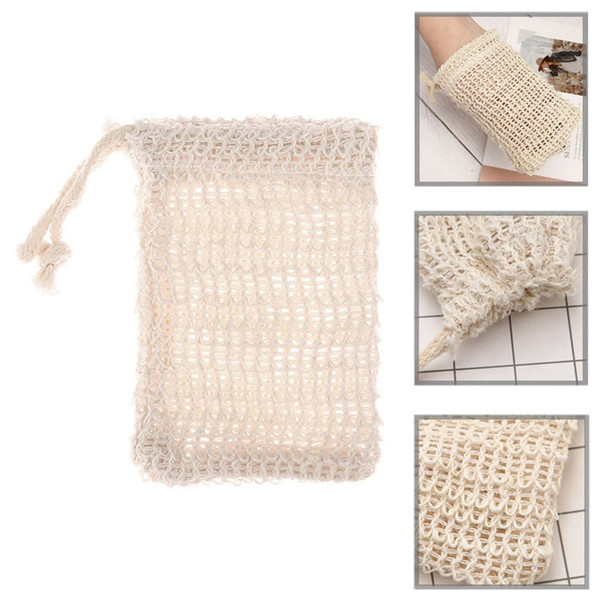 Soap Blister Mesh Double-layer Soap Net Foaming Net Easy Bubble Mesh Bag Soap Sack Saver Pouch Drawstring Holder