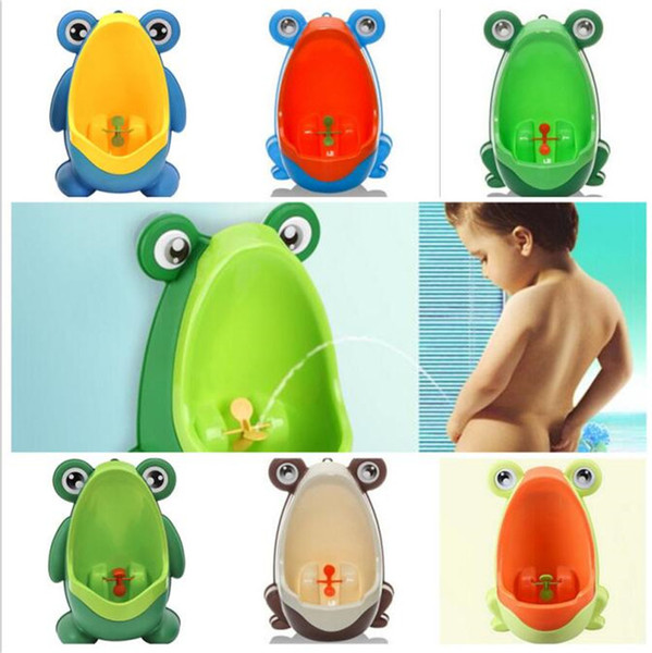 20pcs Kids PP Frog dolphins Potty Children Stand Vertical Urinal Wall-Mounted Groove Portable Baby Potty Boy Training Toilet G117