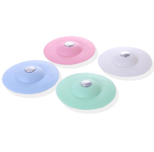 5 Colors Shower Drain Stopper Floor Drain Rubber Circle Plug For Shower Bathtub Plug Bathroom Leakage-proof Drain PVC Sink Basin