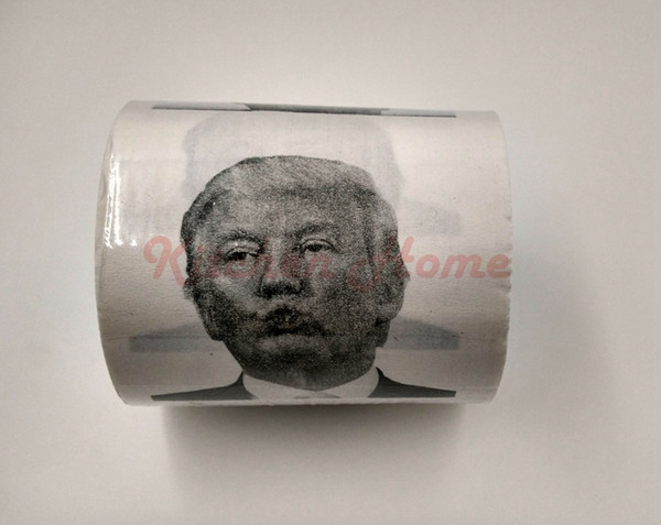 Color trump Bathroom Toilet Paper with Donald Trump Image Printing Toilet Paper with USA President Drawing Donald Paper Party Gag