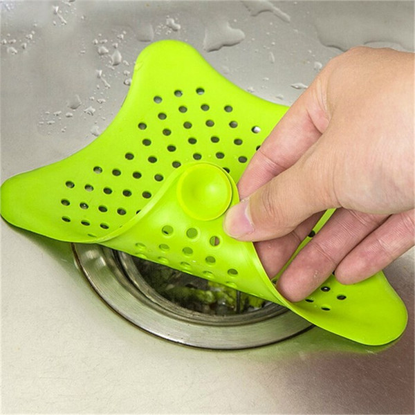 Star Sewer Outfall Strainer Bathroom Sink Filter Anti-blocking Floor Drain Hair Stopper Catcher Kitchen Bathroom Gadgets Accessories