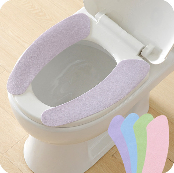 2019 New Cuttable Toilet Seat Stickers Toilet Mat Portable Washable Bathroom Accessories Toilet Seat Cover Paste-Type