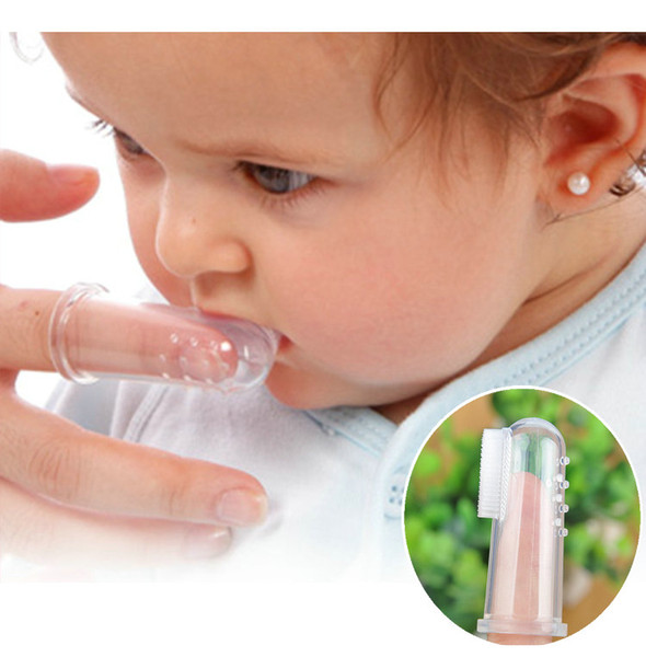 Kids Baby Infant Soft Silicone Finger Toothbrush Teeth Newborn Baby Toothbrush Finger Rubber Clean Massager Training Brush