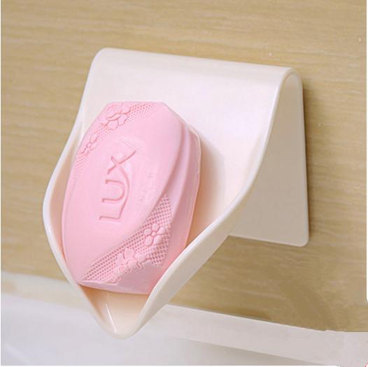 Creative Pc Bathroom Vertical Soap Holder Draining Water Frame Box Self-Adhesive Fertilizer Viscose No Trace Case