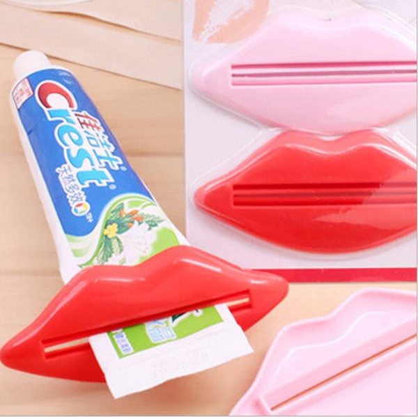 Sexy Hot Lip Kiss Bathroom Tube Dispenser Toothpaste Cream Squeezer Home Tube Rolling Holder Squeezer WA1456